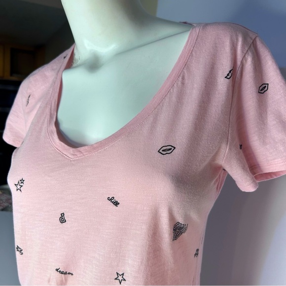 PINK Victoria’s Secret Girl Power Oversized V-Neck Soft Boyfriend Tee T-Shirt S - Picture 6 of 13